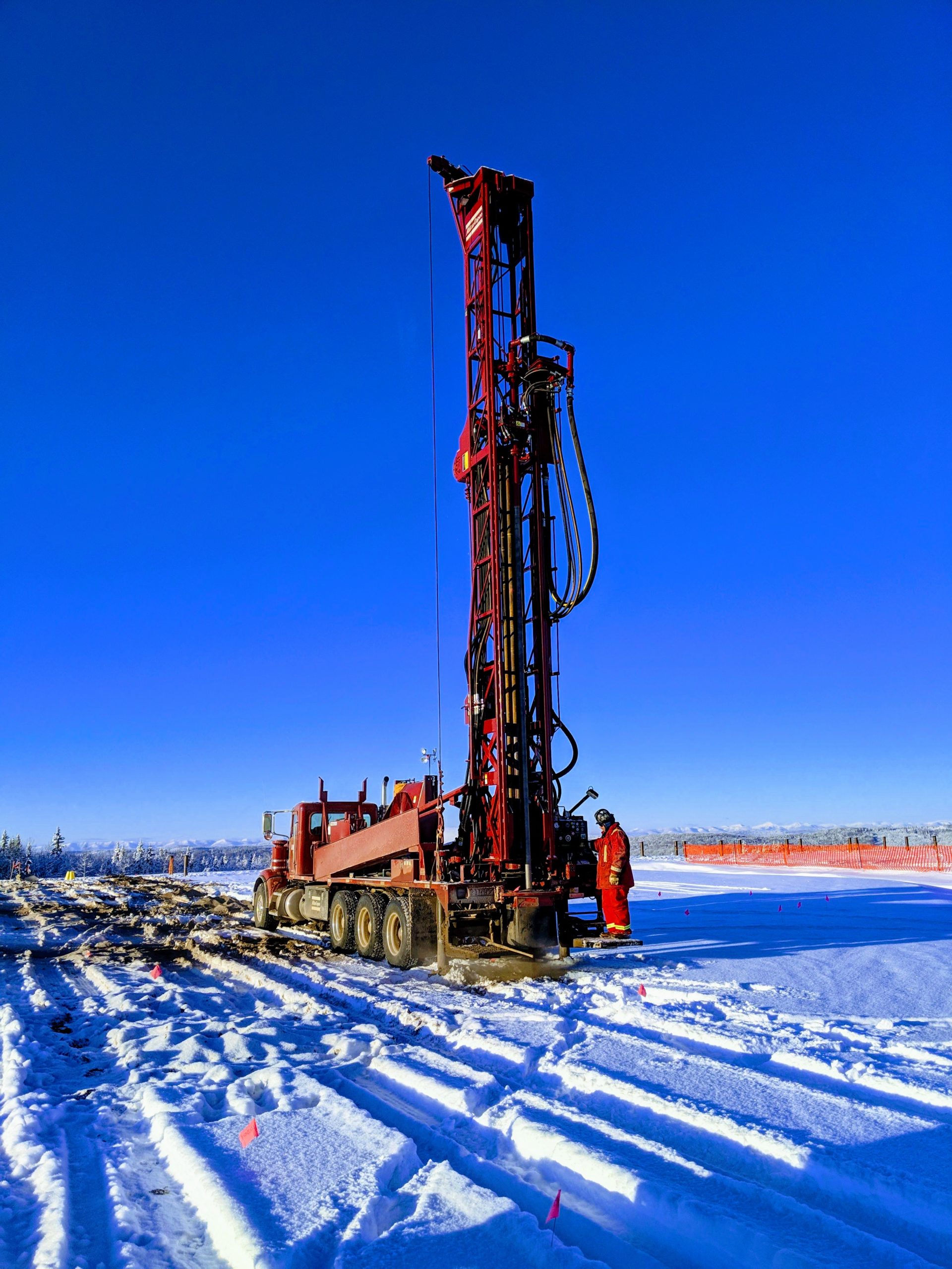 Drilling in deep snow