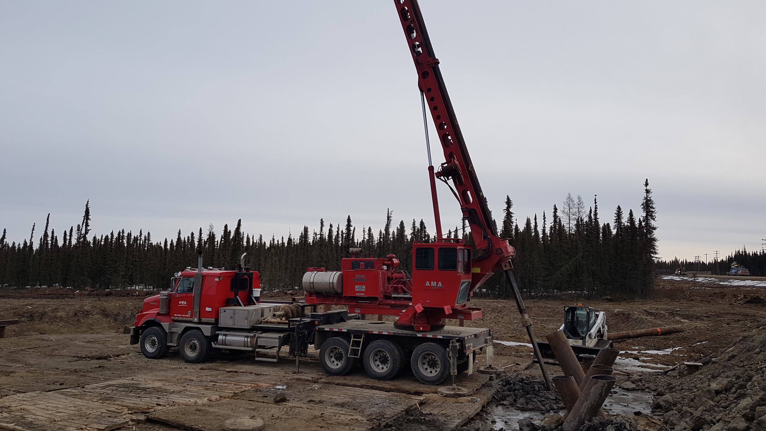 Drilling equipment from behind